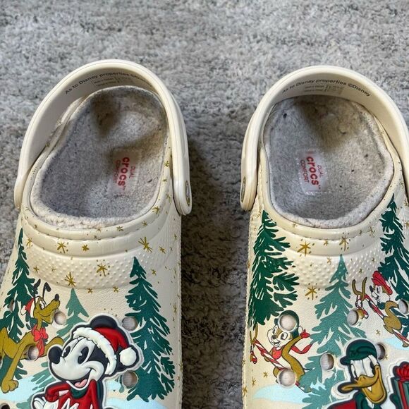 Disney Parks 2022 Christmas Mickey Mouse Donald Duck Adult Clogs Crocs - Picture 2 of 6